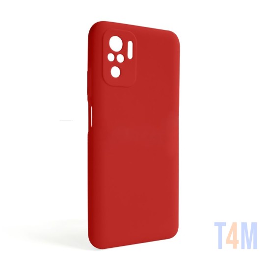 Capa de Silicone com Moldura de Câmera para Xiaomi Note 10 4g Vermelho